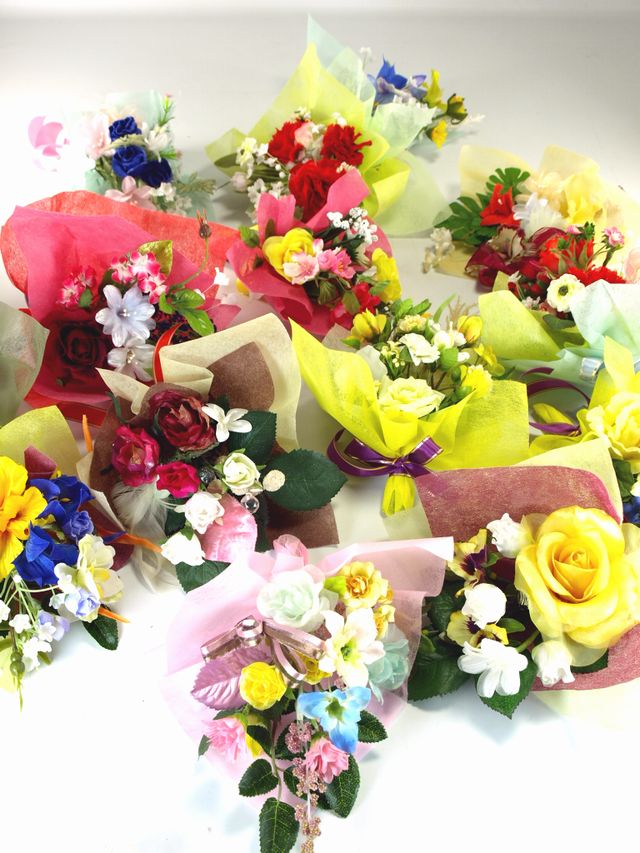 【造花ミニ花束】手のひらブーケ40
